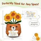 OASSIE Kindergarten Graduation Gifts for Kids Teens - Sunflower Bear Positive Crochet Animals, Inspirational Birthday End of Year Preschool Teen Girl Gifts Trendy Stuff for Boys Girls Daughter Sister