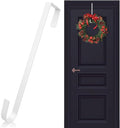 12 in Wreath Hanger White Wreath Hangers for Front Door Wreaths Hangers Hook Over The Door Hook for Christmas Wreaths Holder Decorative Halloween Easter Hanging Hooks Decor