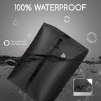 Vacuum Bags for Travel with Pump, 2 Pack TPU Reusable Vacuum Compression Bags for Travel with Waterproof Zipper, Space Saver Bag for Suitcase, Backpack, Black