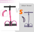 Kammoy 6-Tubes Tension Rope, Multifunction Elastic Yoga Pedal Puller Resistance Band, Natural Latex Tension Rope Fitness Equipment, for Abdomen, Waist, Arm, Leg Stretching Slimming Training