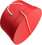 Sarah's Hat Boxes Classic Coral Hat Box – 16.75" x 8.5" (Dia. x Ht.) Handmade in USA – Odorless Non-Toxic Adhesive, Cording Handle – Premium Storage for Hats & Accessories