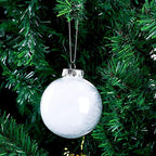 16 pcs Hanging Clear Plastic Fillable Ornaments, 2.36" DIY Christmas Balls Craft Ornaments for Christmas Tree, Halloween and Wedding Birthday Party Decorations, Creative Gifts (60 mm)