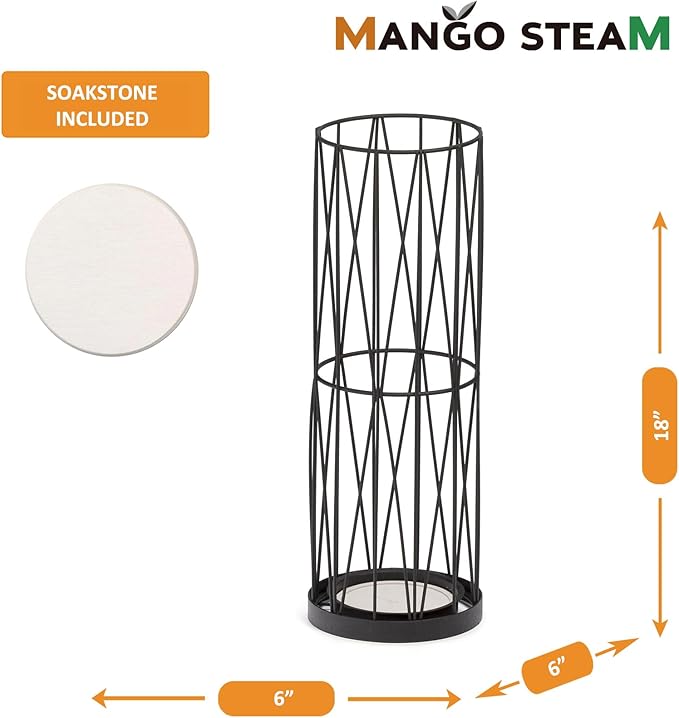 Mango Steam Pluvian Soakstone Umbrella Holder (Regular, Black)