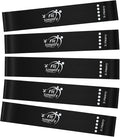 Fit Simplify Resistance Loop Exercise Fitness Bands with Instruction Guide and Carry Bag, Set of 5