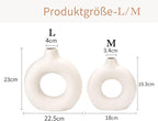CEMABT Vases for Pampas Grass,2PC Creative Vase Modern Home Decor,Handmade Vase White Ceramic Dried Flowers Crafts Ornaments for Office Home Deco Decoration,Vase Beige