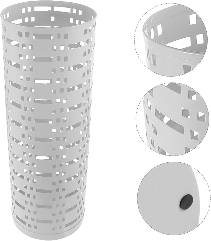 Ciieeo Vertical Umbrella Stand for Entryway Iron Storage Bucket with Base Stylish Design for Home Office Classroom Use