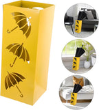 Zerodeko Metal Umbrella Holder Stand Removable Water Tray Round Entryway Storage Bucket for Walking Sticks Sturdy Metal Umbrella Rack Organizer for Home and Office