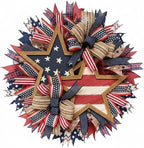 250th Anniversary Wreath for Front Door, USA 250th Anniversary Patriotic Wreath, Red White Blue America 250 Door Wreath, Handmade 250 Anniversary USA Wreath for Home Porch Wall Decor