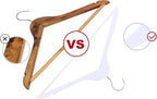 ELONG HOME Wooden Hangers 30 Pack, Wood Hangers with Extra Smooth Finish, Precisely Cut Notches & Chrome Swivel Hook, Wooden Clothes Hangers for Shirt Coat Jacket Dress, White