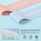 Latex Free Hypoallergenic Silicone Resistance Loop Bands - Non-Slip Glute Booty Elastic Bands for Women, Multiple Packs & Resistance Levels for Home Gym Yoga Pilates Workout & Stretching