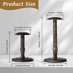 CHADWICK Vintage Style Hat Rack Stand, Rustic Brown Hat Display Stand Wood, Hat Rack Tabletop Cap Organizer and Display Rack, Wig Holder Cowboy Hat Rack Hat Organizer for Closet, Home Decor