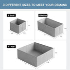 Criusia Drawer Organizer Clothes, 21 Pack Dresser Organizer for Baby Clothes, Underwear, Sock- Foldable Closet Organization and Storage Dividers Bins for Nursery, Bedroom (Grey)