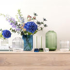 Villeroy & Boch Fleur Vase, 11 in, Clear, Dishwasher Safe, Mouth-Blown and Handmade Glass Vase