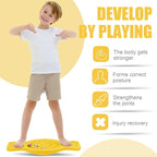 Maze Balance Board for Kids Plastic Wobble Rocker Balance Board with Mini Balls Load 220lb Balance Game with Handles for Toddler Balancing Exercise Equipment Game, 24.5 x 11.8 Inch