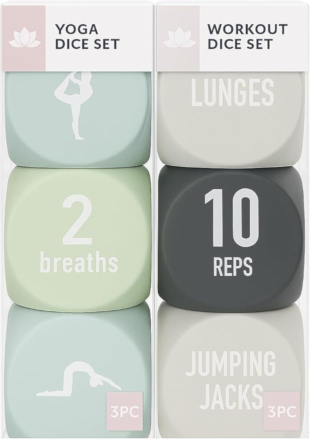 Yoga & Exercise Dice Set – Workout Dice for Home Fitness, HIIT, Strength Moves, Cardio, Stretching & Breathing | Fun Random Generator for Women, Men, Couples, Beginners&Trainers(Special Edition)