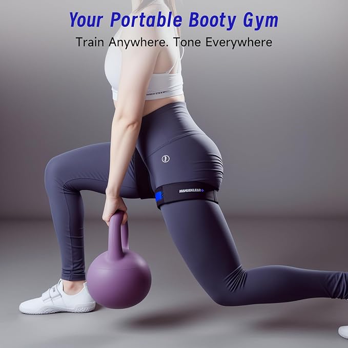 MANUEKLEAR Blood Flow Restriction Bands for Women Glutes Leg, Booty Bands for Women Butt Lift, BFR Occlusion Thigh Bands for Workout Squat Hip Building