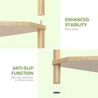 Wisuce Corner Shelf Stand - 5 Tier Natural Bamboo Small Corner Bookshelf for Office Kitchen Bedroom Plant Stand Living Room Decor Small Space