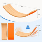 Wooden Wobble Balance Board for Kids, Balance Beam Rocker Board for Toddlers Adults, Montessori Waldorf Learning Toys for Yoga Exercise