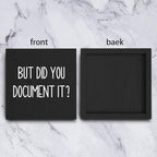 mmiishe Office Decor But Did You Document It Wooden Box Sign Decorative Funny Office Wood Box Sign Home Rustic Farmhouse Square Desk Decor Sign for Shelf 5 x 5 Inches black.