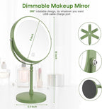 DEIOVWXS Makeup Mirror, 3000mAh Rechargeable Double-Sided Magnifying Vanity Mirror with 3 Colors, 1X/10X, Adjustable Brightness, Gifts for Mom, Mothers Day, Women, Wife, Girls, Dorm Room Essential