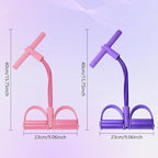 21 Fitness Resistance Bands-4 Tube Pedal Ankle Puller,Upgraded Stretch Bands for Exercise Sit Up Exercise Equipment,Multifunction Tension Rope,Foot Pedal Resistance Bands for Women Men