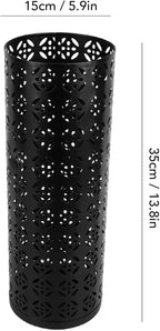 Metal Round Umbrella Stand Rack, Freestanding Tall Round Basket Umbrella Holder Bin for Entryway Home Office (M)