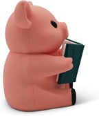 Little Readers – Cute Figurines for Bookshelves, Desks, Terrariums & Home Decor – Book-Loving Animal Statue – Pig