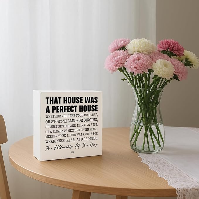 Motivational Home Decor, Literary Home Decor, Inspirational Saying, Living Room Decorate, Family Wall Desk Decoration, Rustic Farmhouse Wall Decoration, Office Accessories 5.1x5.1inches C24