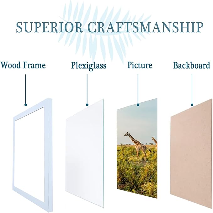 12x12 Picture Frame Set of 3, white Wooden Frame 12by12 Square Wall Gallery Poster Photo frame with Durable Shatter Resistant Plexiglass for Wall Hanging best gift