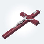 SHAOQINLIN 24 Pieces Crucifix Wall Cross, 4.7 Inch Wooden Wall Hanging Cross Wall Decor Home Decor