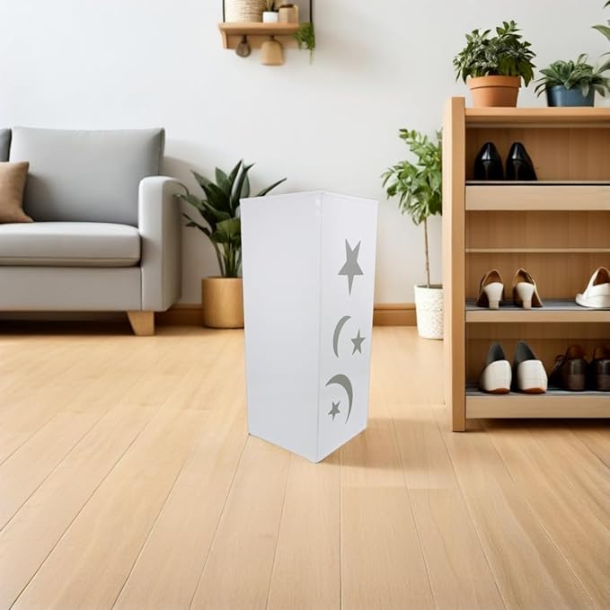 Square Metal Umbrella Stand: Modern Umbrella Storage Rack For Entryway Indoor And Outdoor Use - Elegant Storage Holder Bucket