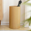 Chinese Vintage Umbrella Holder Solid Wood Umbrella Storage Rack with Drip Tray Commercial Umbrella Holders Cylindrical Straight Umbrella Bucket Umbrella Stand Holder Indoor for Entryway.(Wood)