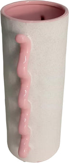 アビテ(Habiter) Avite IG-201-PK Ceramic Umbrella Stand Delanna Umbrella Stand (Pink) 8.1 x 5.1 x 13.0 inches (20.5 x 13 x 33 cm)