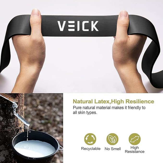 VEICK Resistance Bands for Working Out, Exercise Bands, Workout Bands, Pull Up Assistance Bands, Long Heavy Stretch Bands Set for Men Women, Power Weight Gym at Home Fitness Equipment