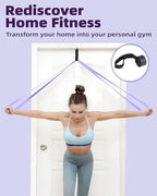 Resistance Bands Set - Pull Up Bands for Men Women, Exercise Bands Resistance with Door Anchor, Training Poster & Pouch for Body Stretching, Pull Up Assist