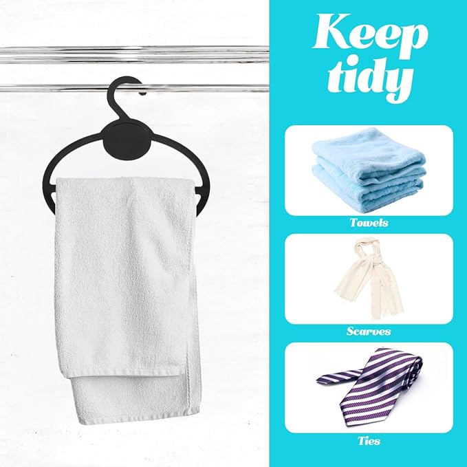 VOSAREA 10pcs Scarf Organizer Rack Multi-Functional Hanger for Ties Belts and Shawls Space-Saving Design for Closet Storage Practical Accessory Holder