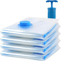 4 Pack Vacuum Storage Bags, Space Saver Bag Vacuum Seal Bags for Clothing Travel Moving Blankets Pillows Storage and Organization, Hand Pump Included(80 X 60 cm)