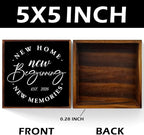 Home Sweet Home Sign Black Room Decor 2026 Housewarming Gifts Housewarming Party Decorations Wooden Box Sign Plaque for Living Room Bathroom Bedroom Shelf Desk Decor