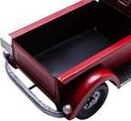 SOFFEE DESIGN 12'' Iron Classic Red Truck Pick-up Model Collectible Vehicle Decoration, Collectible Figurine Home Décor Desktop Car Accessory Christmas Decor Car Display Wine Holder