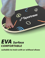 Sportneer Balance Board Kids Wooden Wobble Board for Kids, Safe and Sturdy Balance Trainer, Kids Balance Board for 3-5 6-12 (With Semi-circular Wobble Blocks)