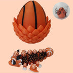 Enchanted 3D Egg with Miniature Inside - Handcrafted Printed Collectible | Fantasy Decor & Gift (Basketball Dragon & Egg (Box))