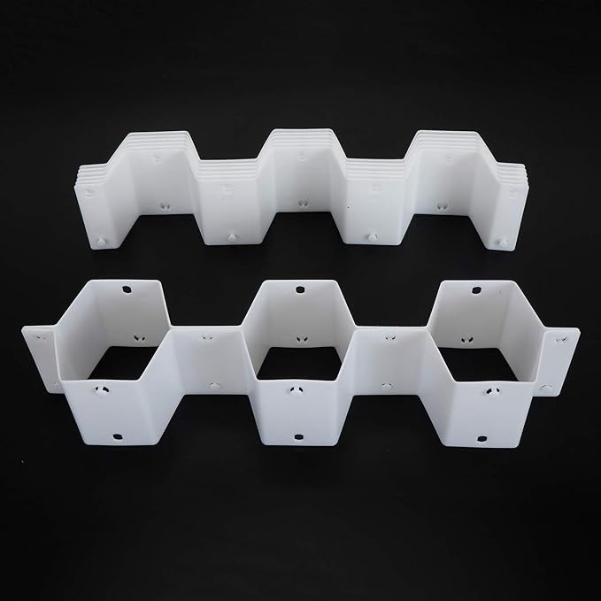 Foraineam 3 Pack Honeycomb Drawer Organizer Plastic Partition Cabinet Clapboard Storage Boxes Closet Organizer Drawer Dividers