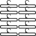 Milisten Scarf Hanger 10-Pack Plastic Organizer for Closet Belt Tie Holder Rack with Smooth No-Scratch Hooks Space-Saving Shawl Display Stand 6.69X3.14X0.09 Inches