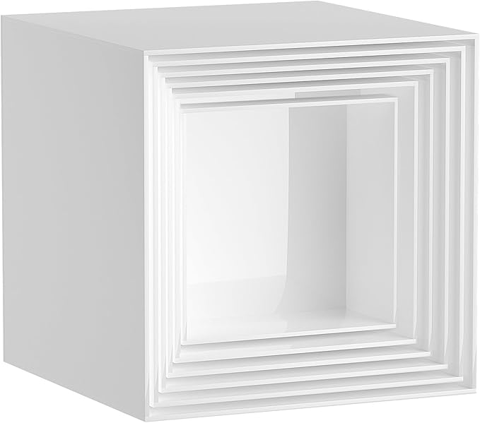 6pcs White Acrylic Food Display Risers Stands, Desert (Dessert) Risers, Buffet Display Stands, Acrylic Stands for Display, White Acrylic Boxes for Display - Dessert Buffet Displays, Party Wedding Cake Risers, Elevator Riser Decor, Food Risers for Decor...