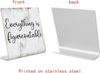 Everything is Figureoutable Sign, Inspirational Gift for Woman, Men, Workers, Friends,Motivational Desk Sign Decorations for Home Office Desk Bar Cubicle Table Shelf Plaque Sign Decor dksg15
