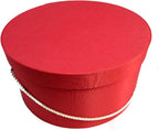 Sarah's Hat Boxes Classic Coral Hat Box – 21.5" x 11.5" (Dia. x Ht.) Handmade in USA – Odorless Non-Toxic Adhesive, Cording Handle – Premium Storage for Hats & Accessories