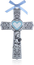 KOMI Baby Catholic Wall Cross 6Inch Baptism Gifts For Boys Religious Wall Decor Catholic Baptism Gifts First Holy Communion, Baby Dedication Gift, Recuerdos Para Bautizo