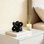 DOVDOV Black Knot Sculpture, Triple Knot Statue, Black Home Decor, Perfect for accenting Rustic-Style Coffee Tables, Living Room TV Stands, Dining Tables, and entryway Shelves.