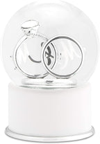 THINGS REMEMBERED Engagement Mr. & Mrs. Wedding Ring Snow Globe (Free Customization)