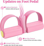 Pedal Resistance Bands with Handles, Upgrade 6-Tubes Manual Tension Training Pedal, Natural Rubber Foot Pedal Resistance Bands, Multifunction Fitness Bands for Abdomen, Waist, Arm, Leg